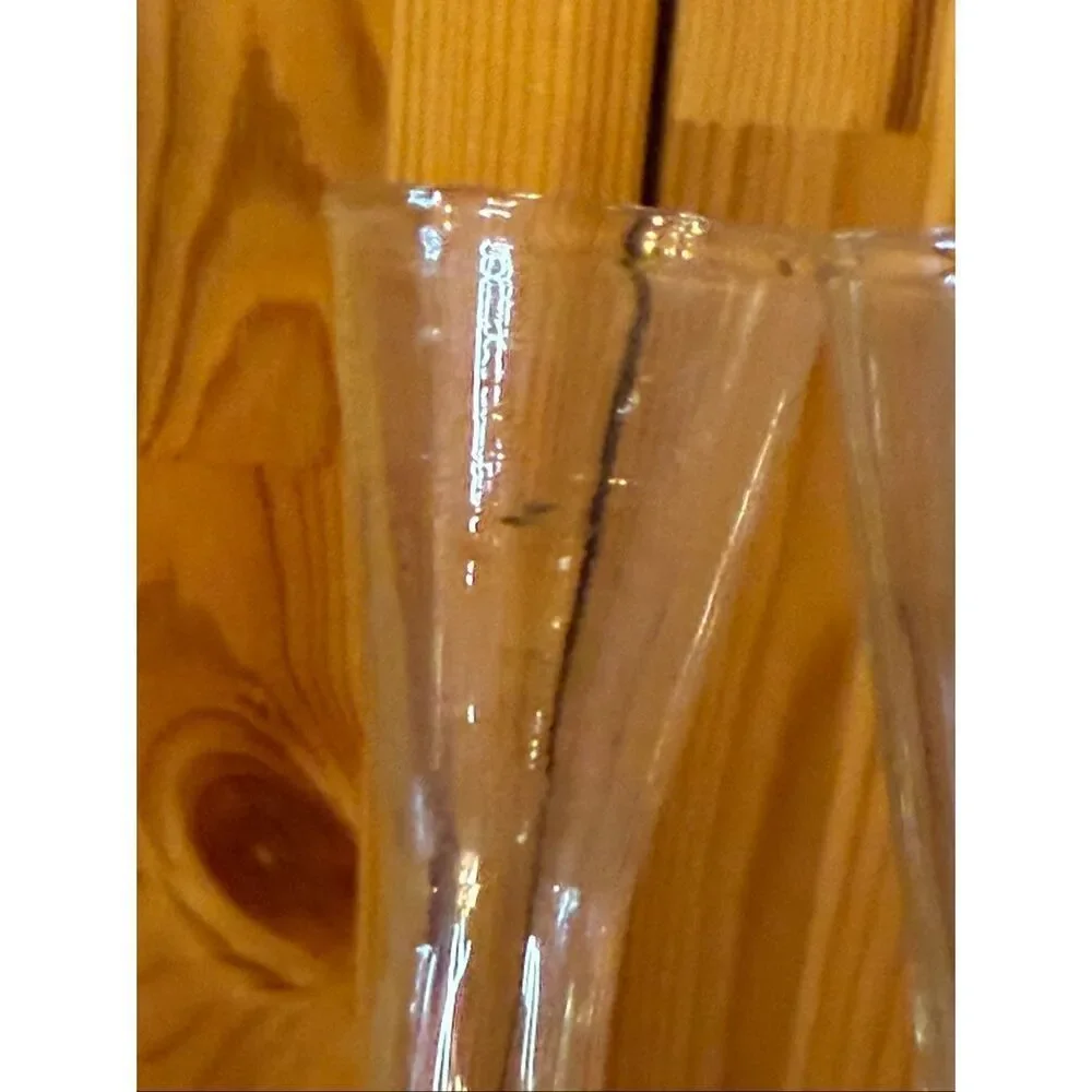 VINTAGE GOLDSCHLAGER TRIPLE FLUTE TRIO LONG STEMMED CORDIAL GLASS GERMANY (7504)